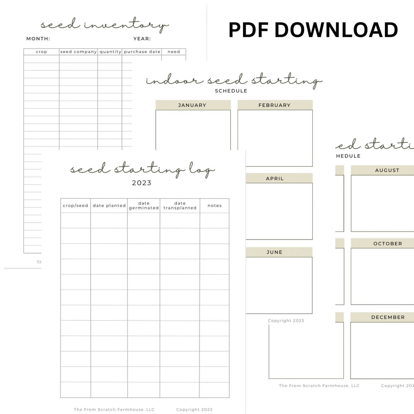 Printable Garden Planner (PDF)