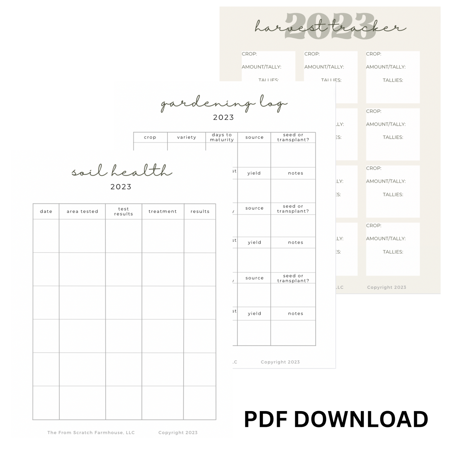 Printable Garden Planner (PDF)